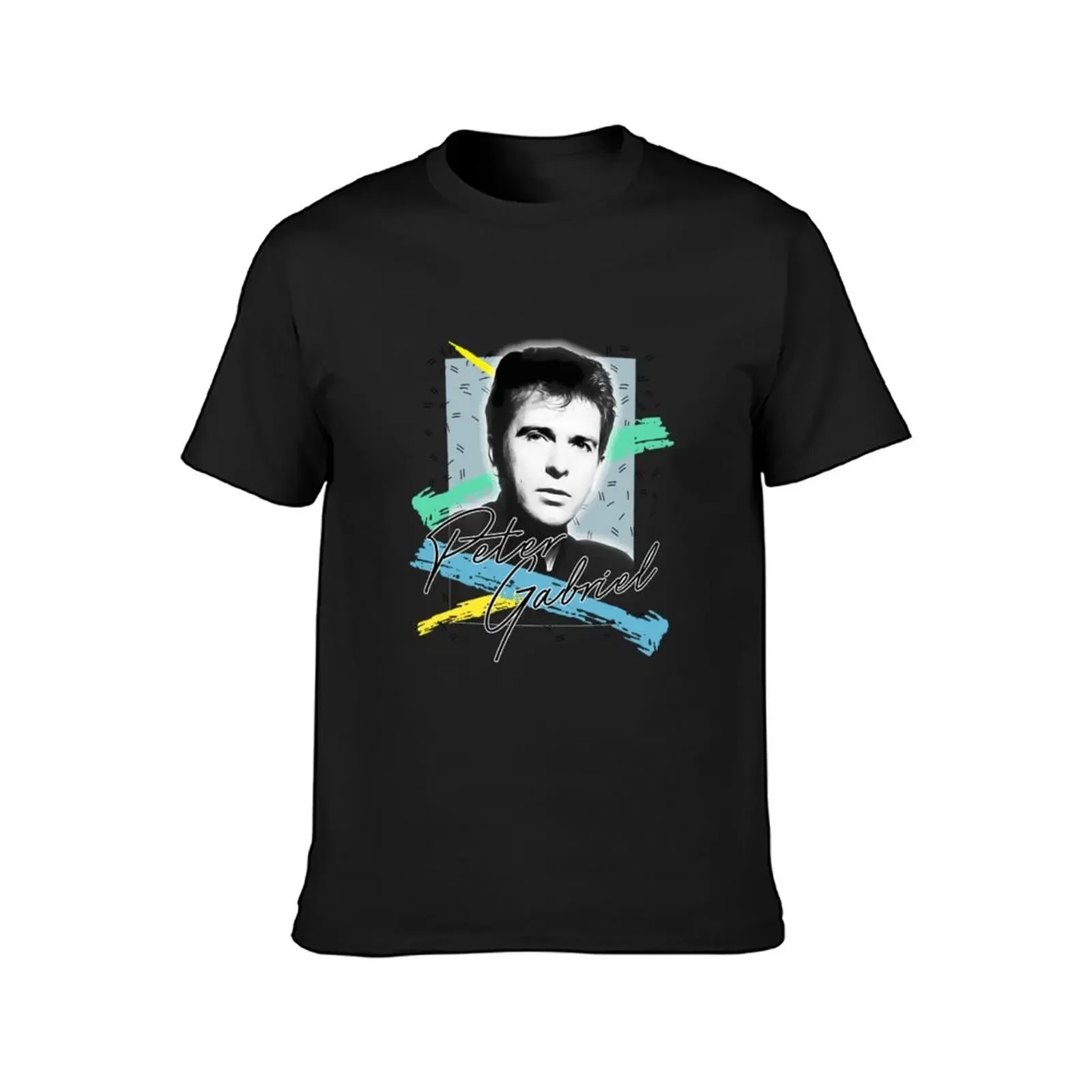 Peter Gabriel T-Shirt plain blue archive fitted t shirts for men