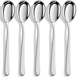 Long Handle Stainless Steel Spoon Ice cream milk Coffee Soup Spoons dessert Fork scoops Tableware Sets Kitchen Cutlery Utensils