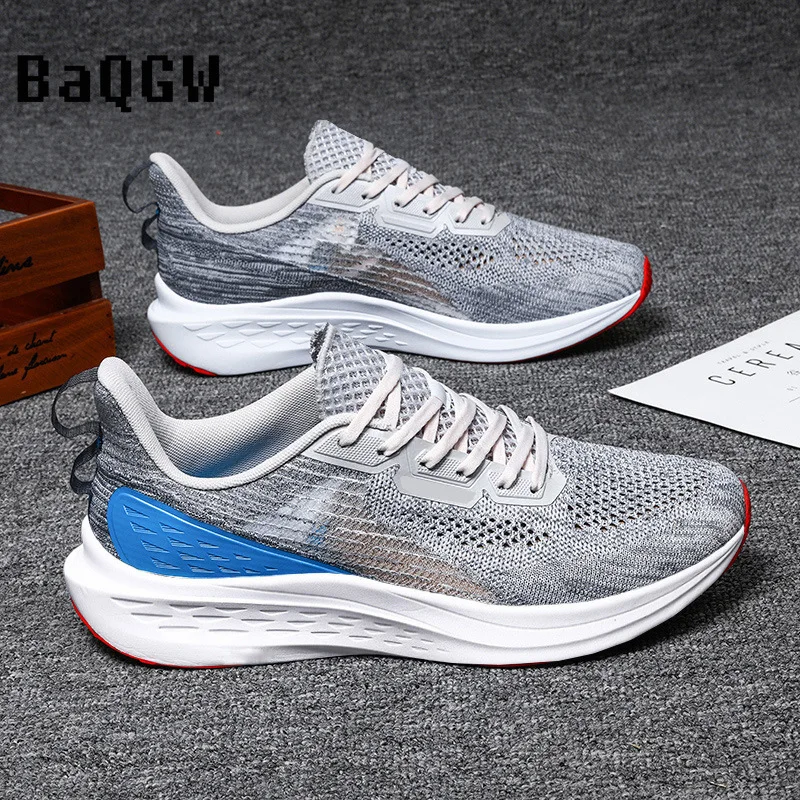 Casual Light-weight Men Running Shoes Fashion Lace-up Non-slip Comfortable Mesh Breathable Men\'s Sneakers Work Safety Shoes