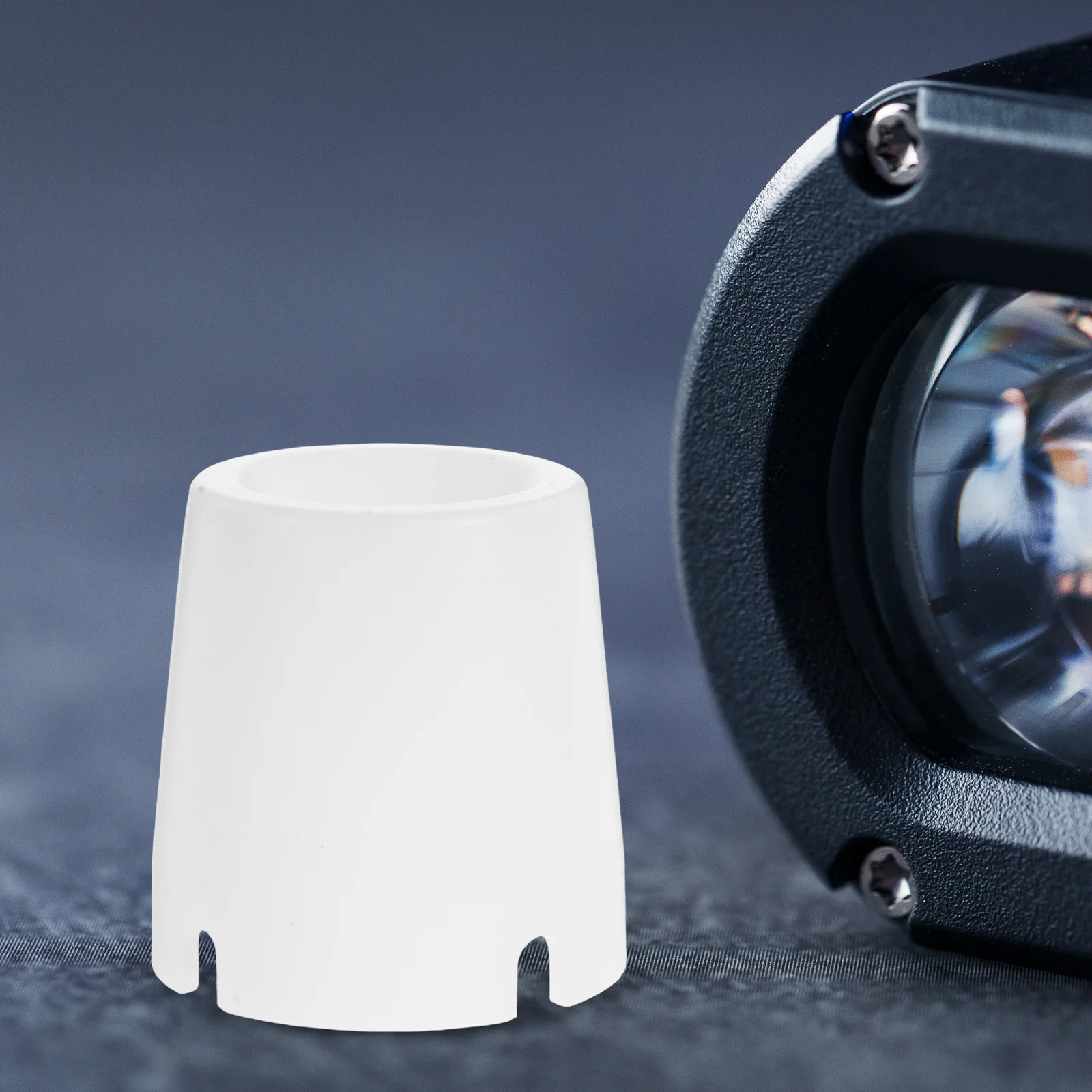 

Plastic Flashlight Diffuser Dome White Soft Light Cover Non Dazzling Anti Glare Flashlight Protective Cover for Reading Camping