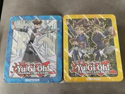 2Pcs Yugioh KONAMI Duel Monsters TCG Tin Mega 2017 Kaiba Yugi Atem English Collection Sealed Booster Metal Boxes