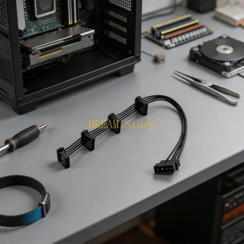 18AWG 4Pin IDE Power Splitter Cable 40Cm Total length For Desktop Accessories Best Sale