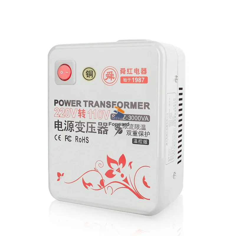 500W -3000W Voltage Converter AC 220V to 110V Inverter Charger Voltage Transformer Step Down Converter Adapter Pure Copper Coil