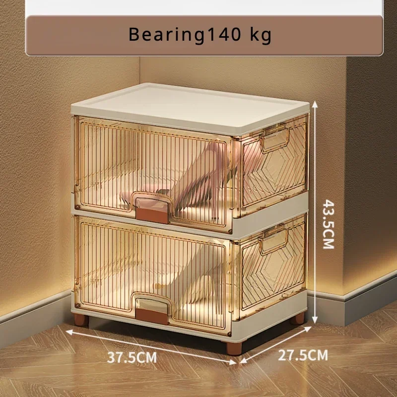 Folding shoe box, high-end, sturdy and durable, acrylic, large capacity, dustproof  storage cabinet