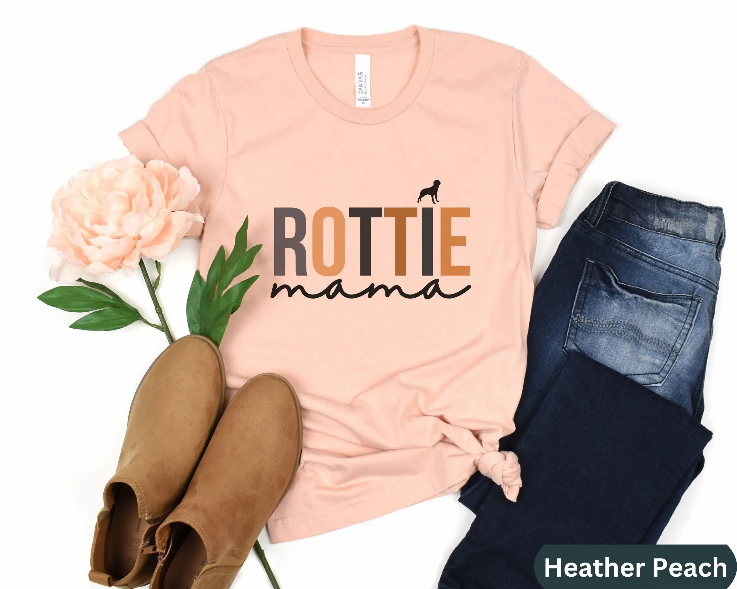 Rottweiler Rottie T Shirt For Dog Mom Lover Her New Puppy Summer Mama Wife