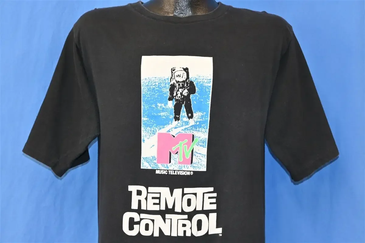 80s MTV Remote Control TV Game Show Astronaut Music Television T Shirt Medium