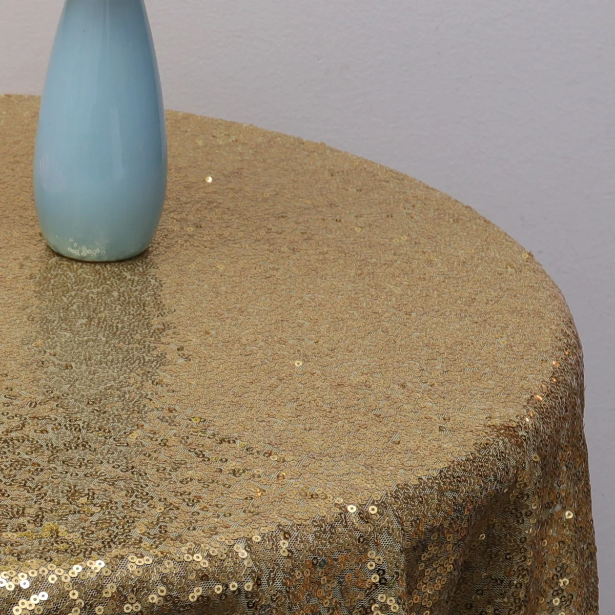

Golden Sequin Round Tablecloth Shiny Waterproof Protective Cover For Wedding Party Banquet Celebration Decor