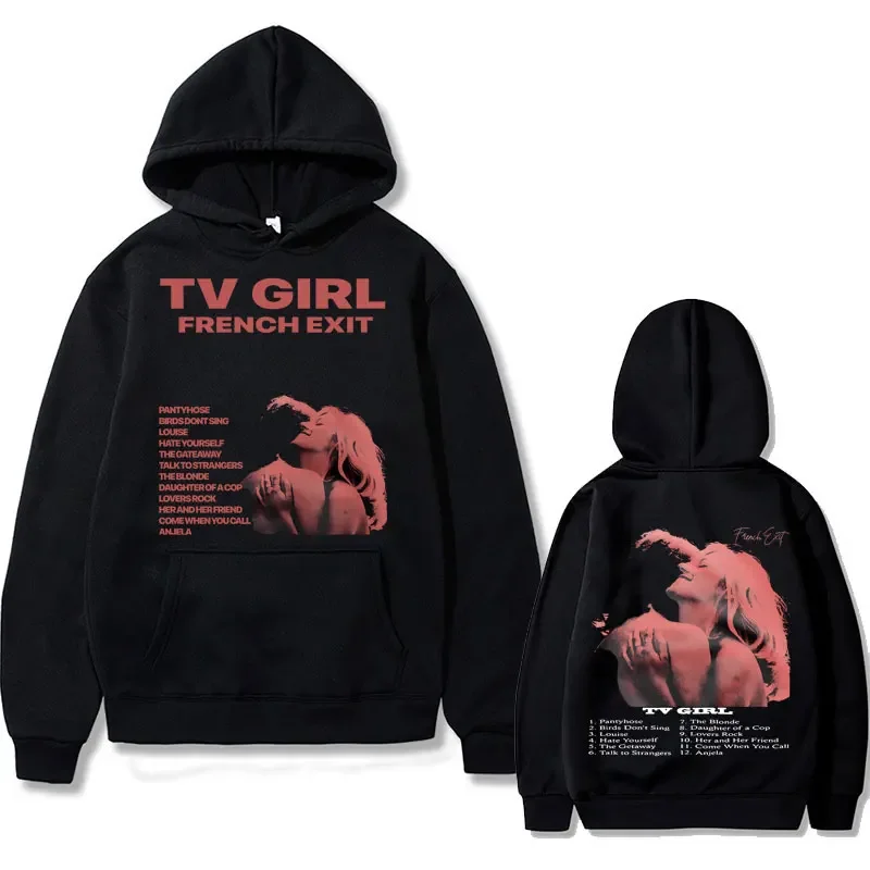 

Cults TV Girl French Exit Double Sided Print Hoodie Men Women Fashion Fleece Cotton Hoodies Unisex Oversized Hip Hop Sweatshirt