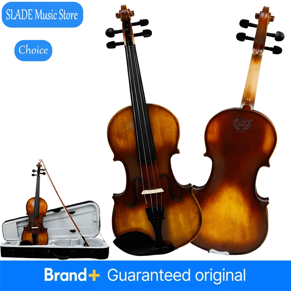 

Набор для игры на скрипке SLADE: акустическая скрипка 4/4 и 4/3 из сосны Asperata с чехлом, смычком, профессиональными струнами и аксессуарами