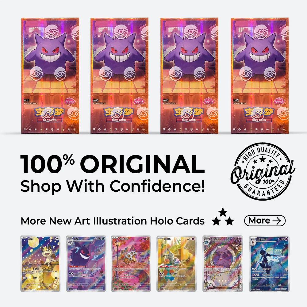 

New 100% Original Pokemon PTCG Scarlet & Violet Gem Pack VOL.3 VOL.2 VOL.1 & 151 Collection Vol.3 Gengar Eevee Children's Gift