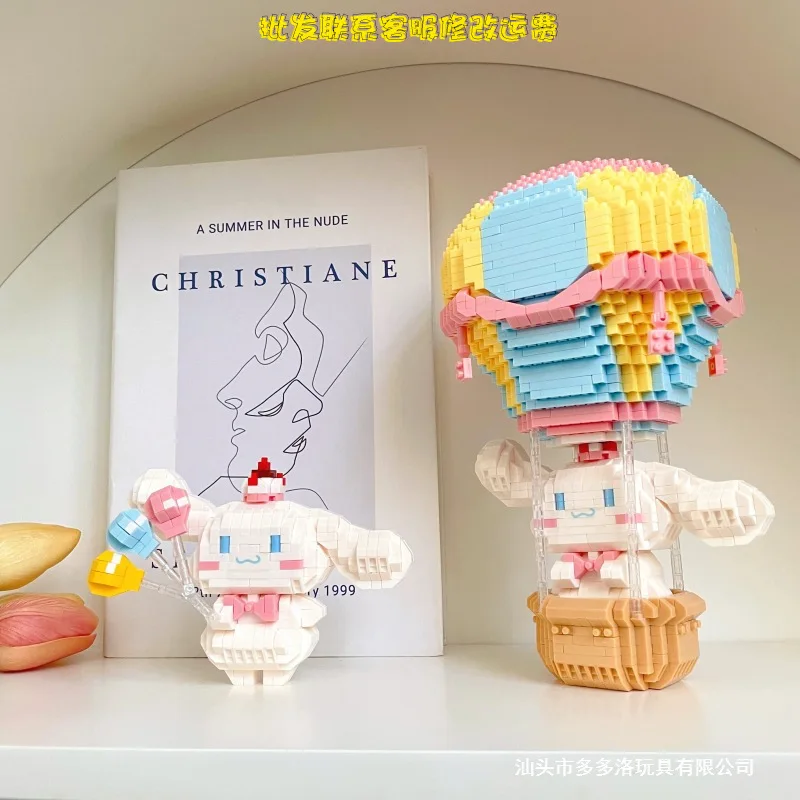 

Sanrio Cinnamoroll Building Blocks DIY Assembly Model Kawaii Trendy Desktop Ornament Birthday Festival Gift Home Decor