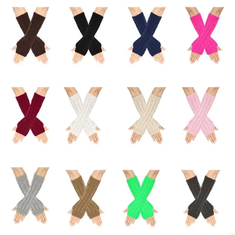 

1pair Women's Wool Arm Covers Winter Comfortable Oversleeves Knitted Sleeves for Winter Comfort