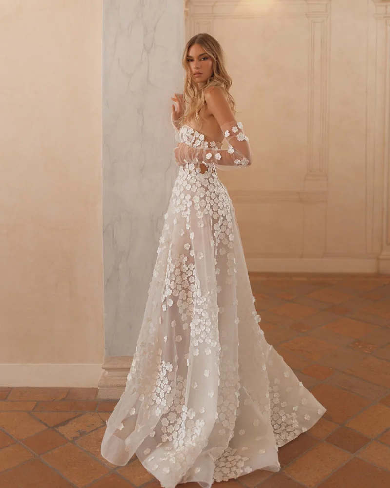 Qcenkeren muslimaymuslimedos de novia abiti da sposa a-line Elegant Sweetheart Appliques abiti da sposa per donne Sexy