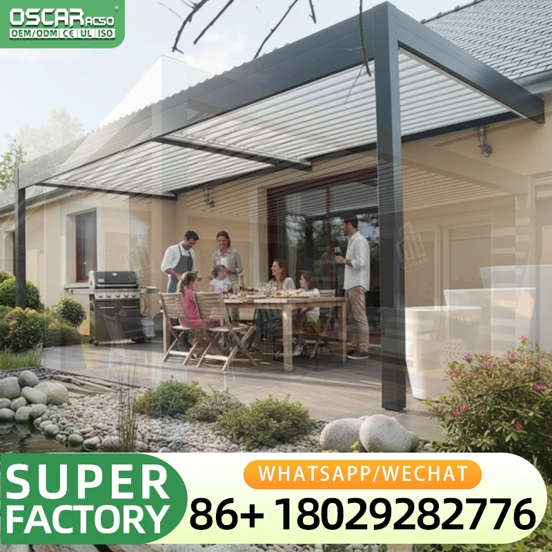 3x4 Outdoor Aluminium Pergola with Sides Luxury Waterproof for Backyard Garden Balcony pergola