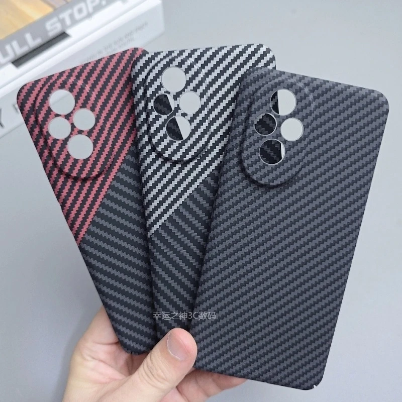 Cover For Honor 200 Pro Case PC Carbon Fiber Texture Pattern Matte Hard Phone Case For Honor 200 100 100Pro 5G Slim Thin Bumper