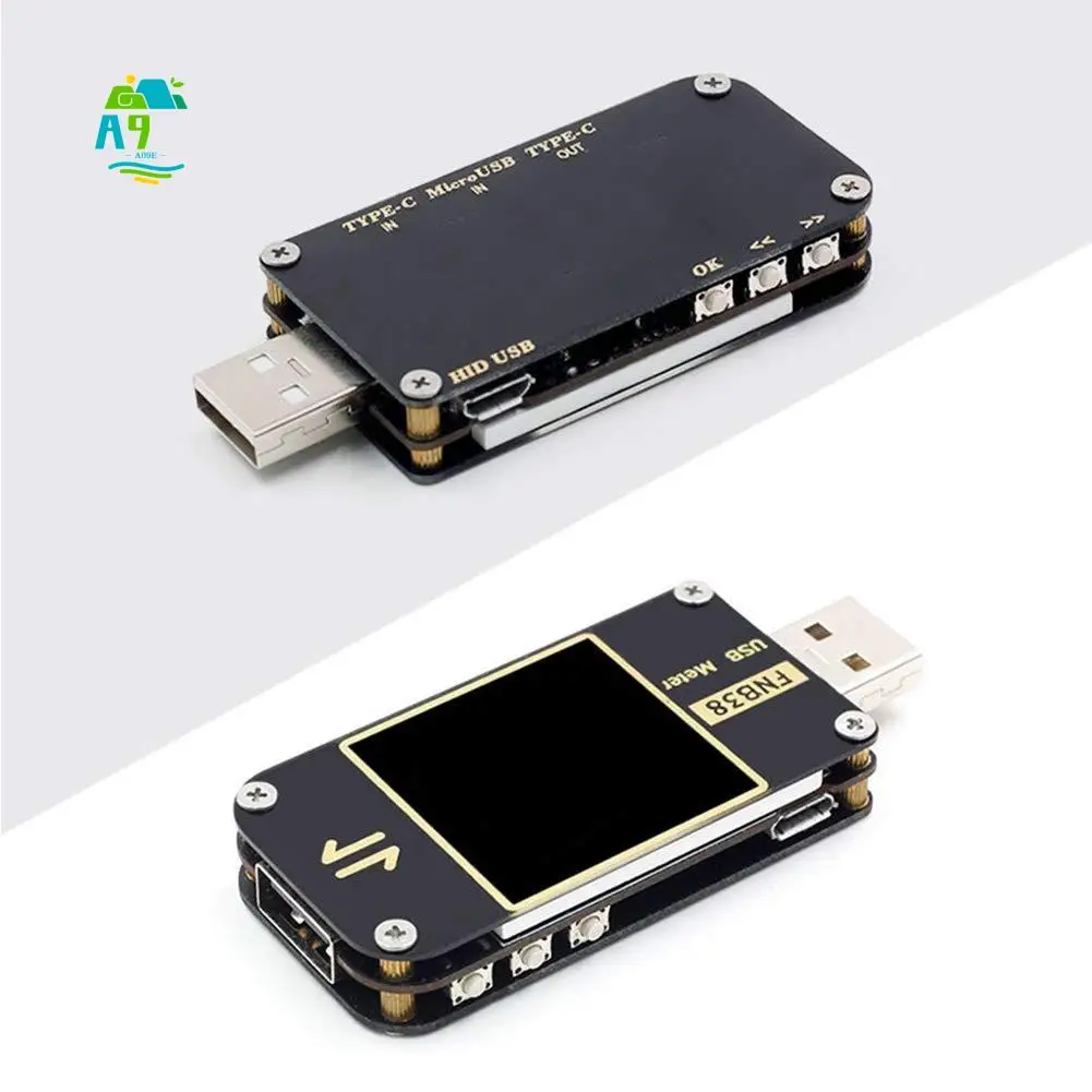 

A09E-USB Power Meter Tester USB Voltage Current Meter FNB38 Multimeter For QC4+ PD3.0 2.0 Fast Charging Protocol