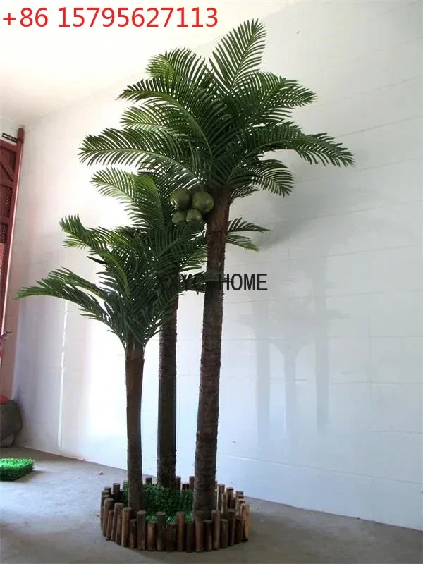 GY Imitation Coconut Tree Fake Coconut Tree Props Tropical Palm Tree Preservation Curved Rod Decoration Fake Trees Coconut