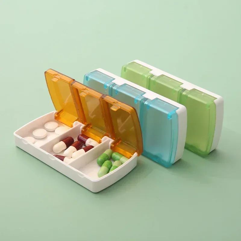 New Mini Organizer Case 3 Grids Pill Box Travel Tablet Holder Container Medicine Drug Storage Box Tablet Pill Organizer Case Hot