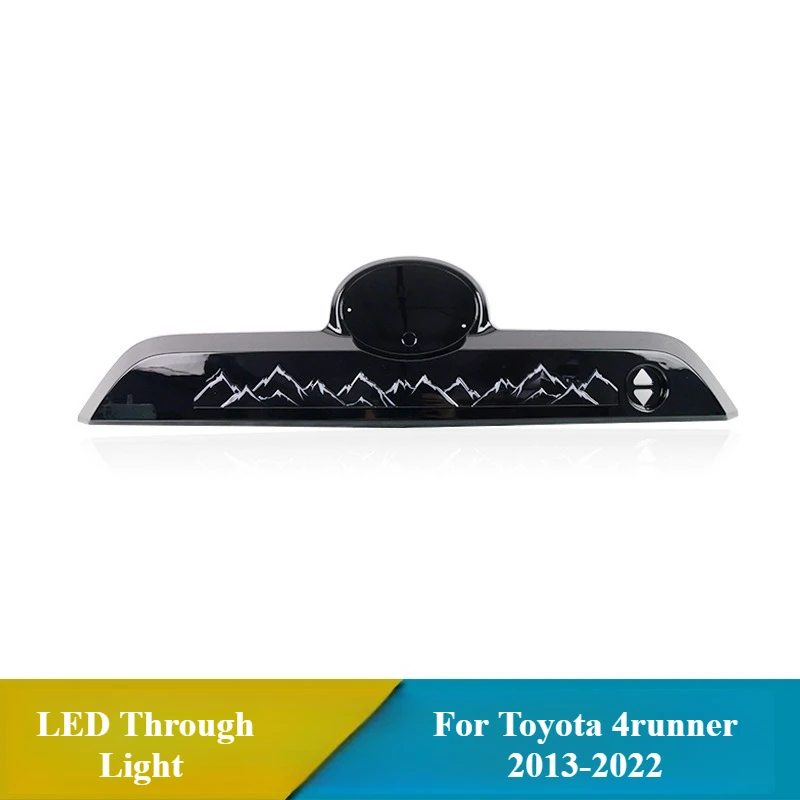 لتويوتا 4 عداء 4 عداء 2013-2022 LED من خلال ضوء لوحة ترخيص أضواء الضوء الخلفي الخلفي الضباب مصباح الفرامل ضوء 12 فولت عاكس