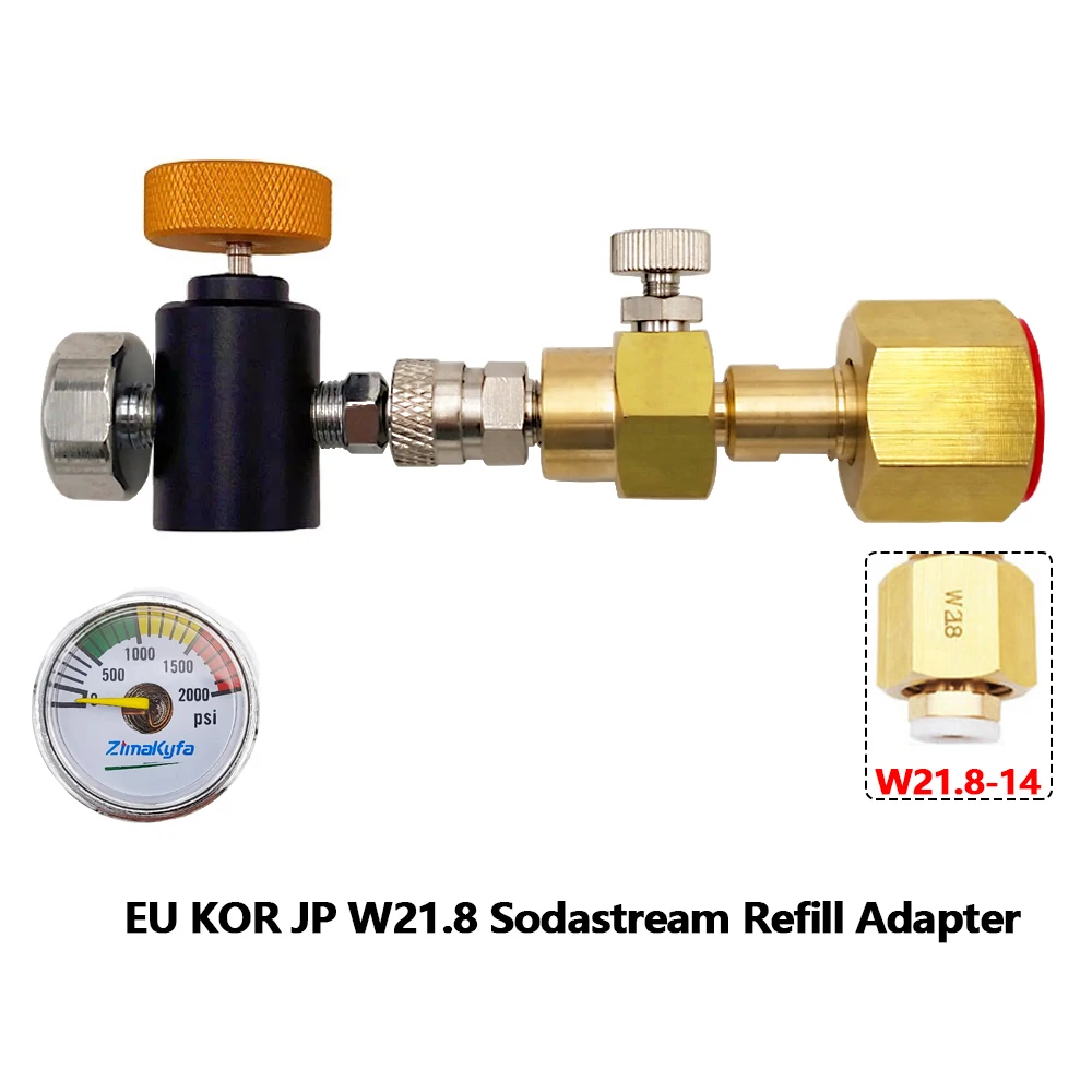 Imagem -05 - Soda Refill Station Adaptador para Sodastream Tr214 Garrafa Cilindro W21.814 Cga320 g3 Carbonation Tank Co2