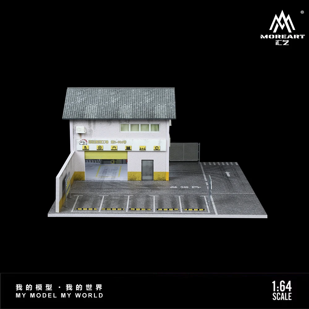 Mehr Art 1:64 Parking Lot Diorama, leichte Version Diorama für Display, Sammlung, Geschenk