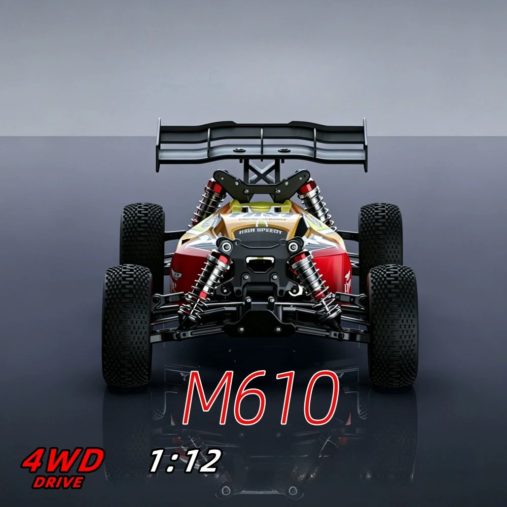 M610 1/12 RC 4WD Off-Road Vehicle 2.4GHz High-Speed Brushless Professional Electric Toy Car Model for Adult Hobbyists