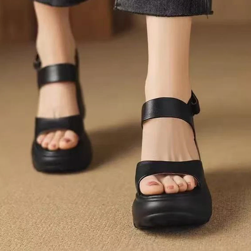 High Heels Women's Sandals Platform Fashion Walking Shoes New Chunky Pumps Beach Slippers Dress Designer Female Flip Flops view 4