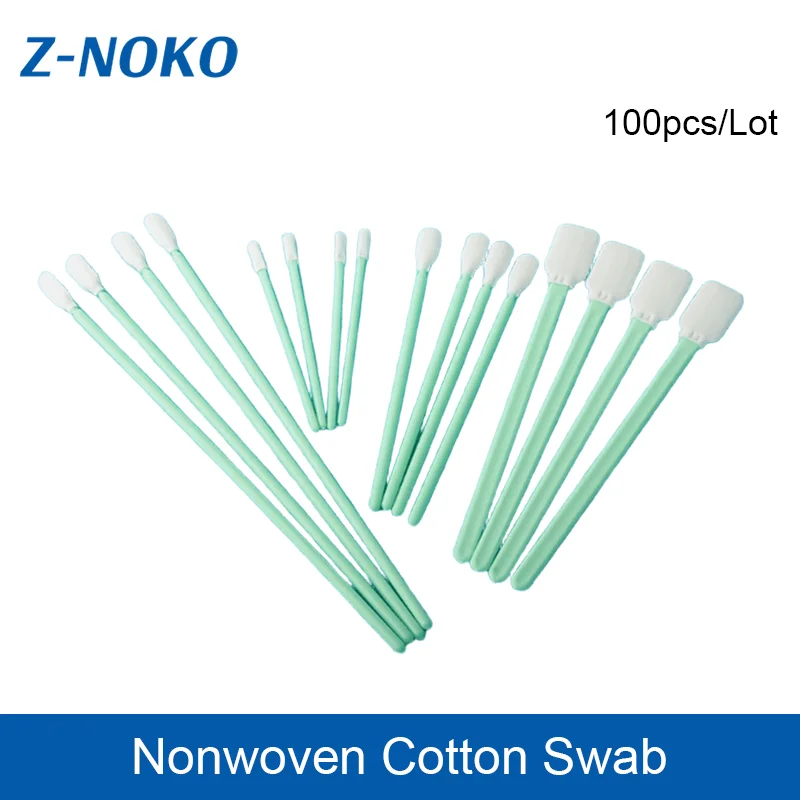 ZNOKO 100 قطعة صناعة القطن مسحة صغيرة Dus قبالة أدوات الليزر مكافحة ساكنة لتنظيف عدسة الليزر واقية ويندوز رئيس جزء