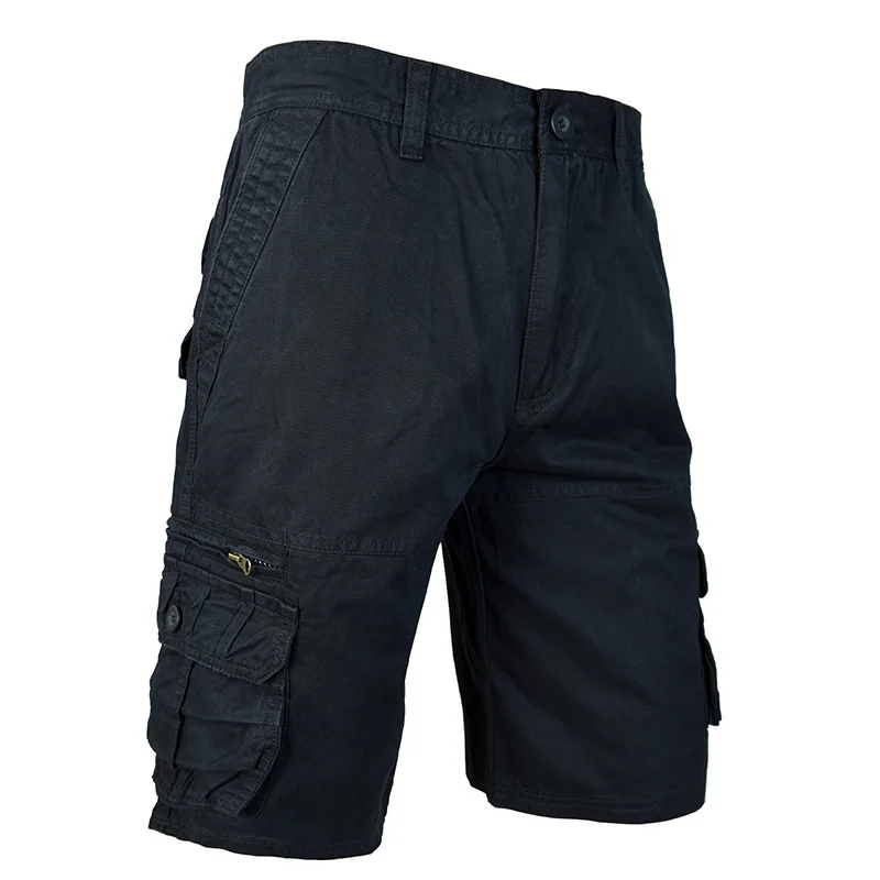 Korean Style Men's Cotton Short Pants Five-Quarter Length Workwear Retro Style Spring Summer Casual Loose Fit Male Fashion