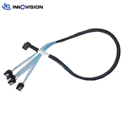 Mini HD SAS SFF-8643 to 4X SATA Reverse Cable 8643 Connect to Backplane and Sata Port Connected to Motherboard