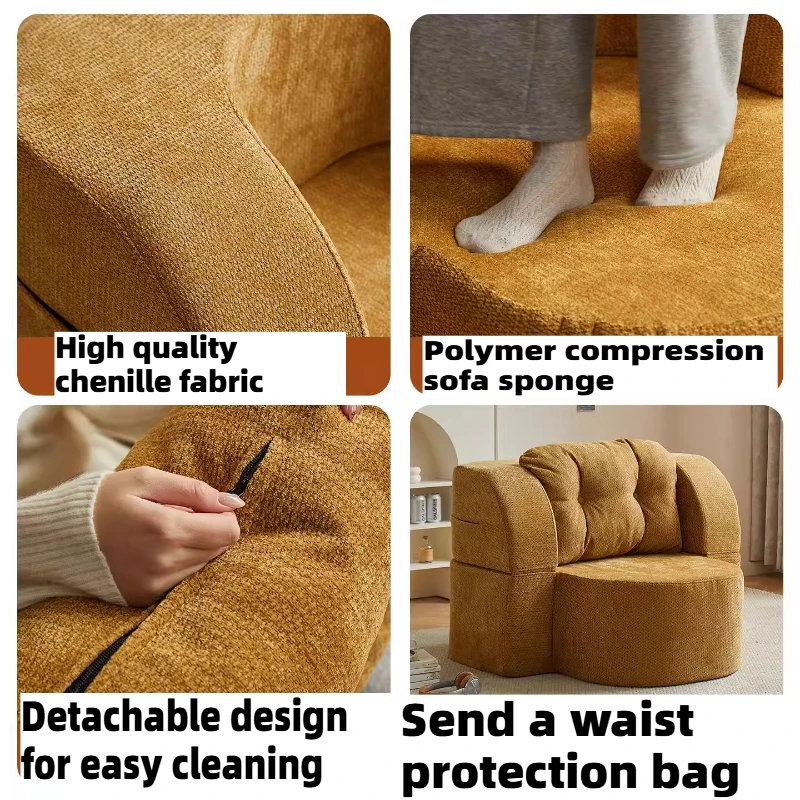 Vacuum Compression Folding Sofa Chair Living Room Bedroom Multifunctional Single Sofa Recliner Bedroom Couch Hotel Furniture