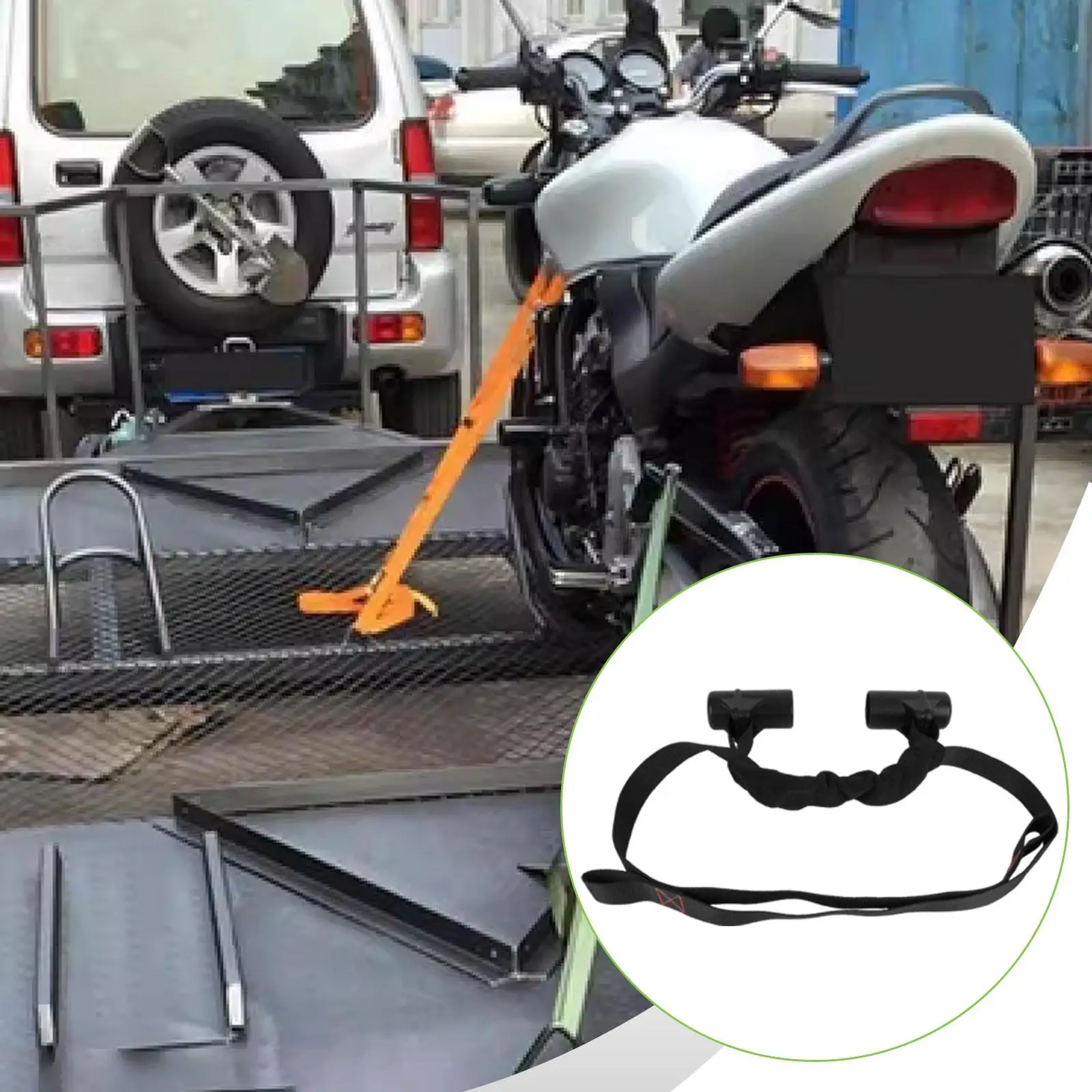 

Motorbike Handlebar Strap Adjustable Polyester Motorcycle Handlebars Accessory Secure Fit for 32 Inch Bars