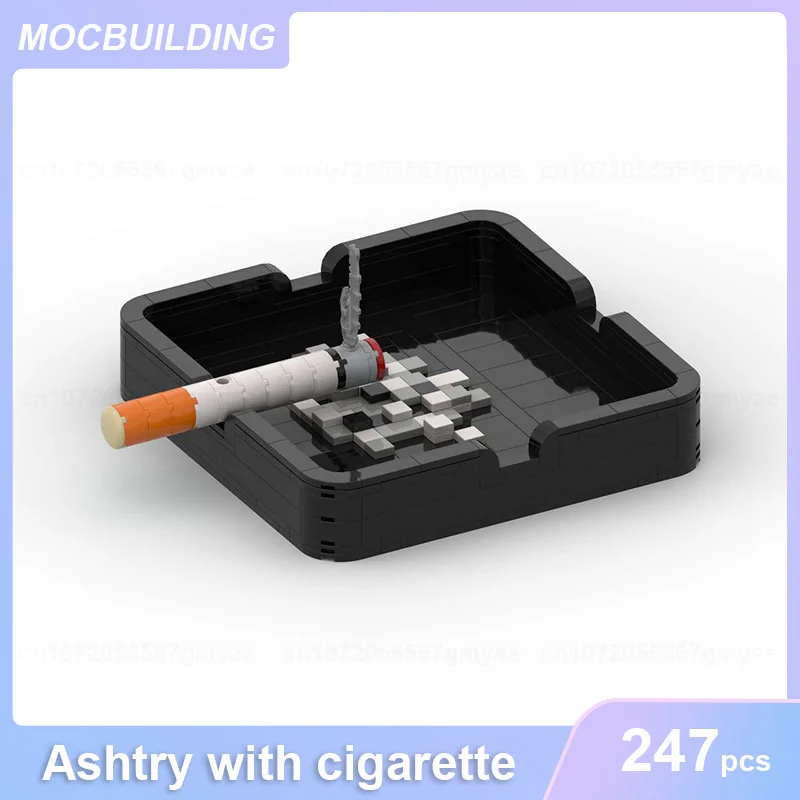 Ashtry with Cigarette Model MOC Building Blocks DIY Assemble Bricks Classic Educational Creative Display Xmas Toys Gifts 247PCS