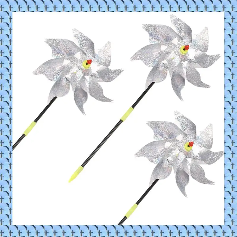 

NOCM 3 штуки ветряных мельниц, отпугиватель птиц, для фруктового сада, светоотражающая ветряная мельница, отпугиватель птиц, светоотражающая ветряная мельница