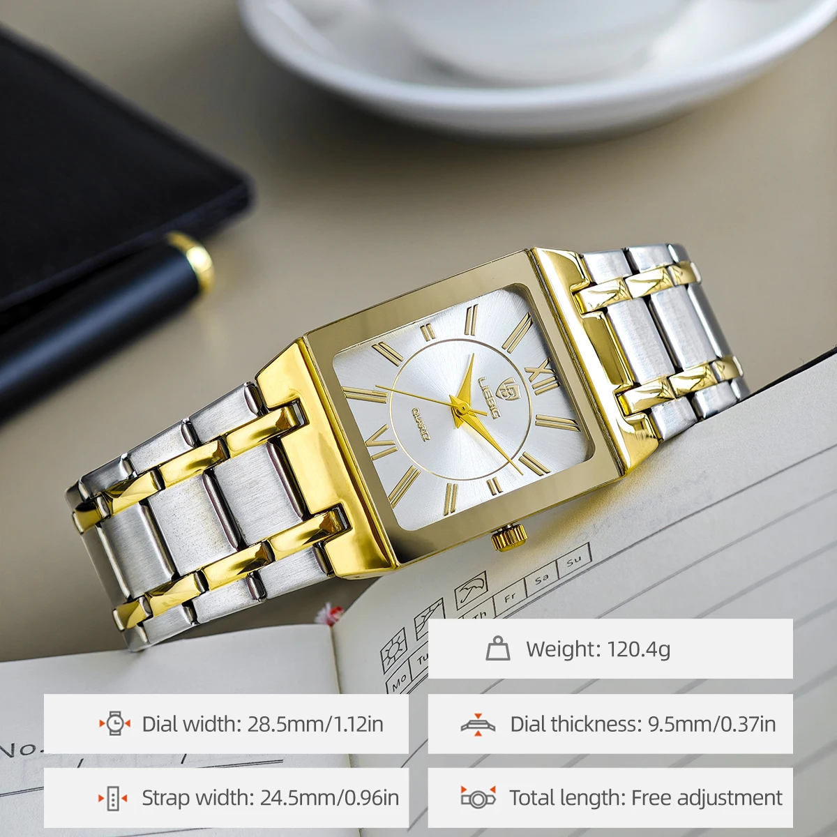 LIEBIG Luxury Quartz Wristwatches Fashion Automatic Women's Watches Elegant Stainless Steel Strap Time Mens Watch Reloj Mujer