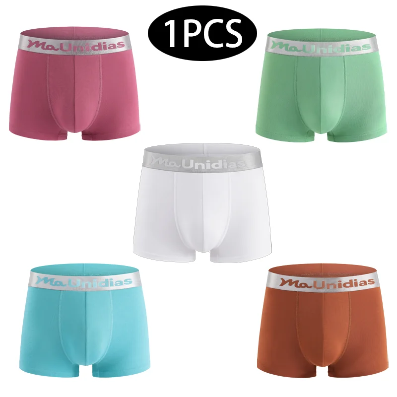 

1PCS Men's Bamboo Fiber Boxer Briefs Comfortable Wearable Durable Underwear for All Seasons
