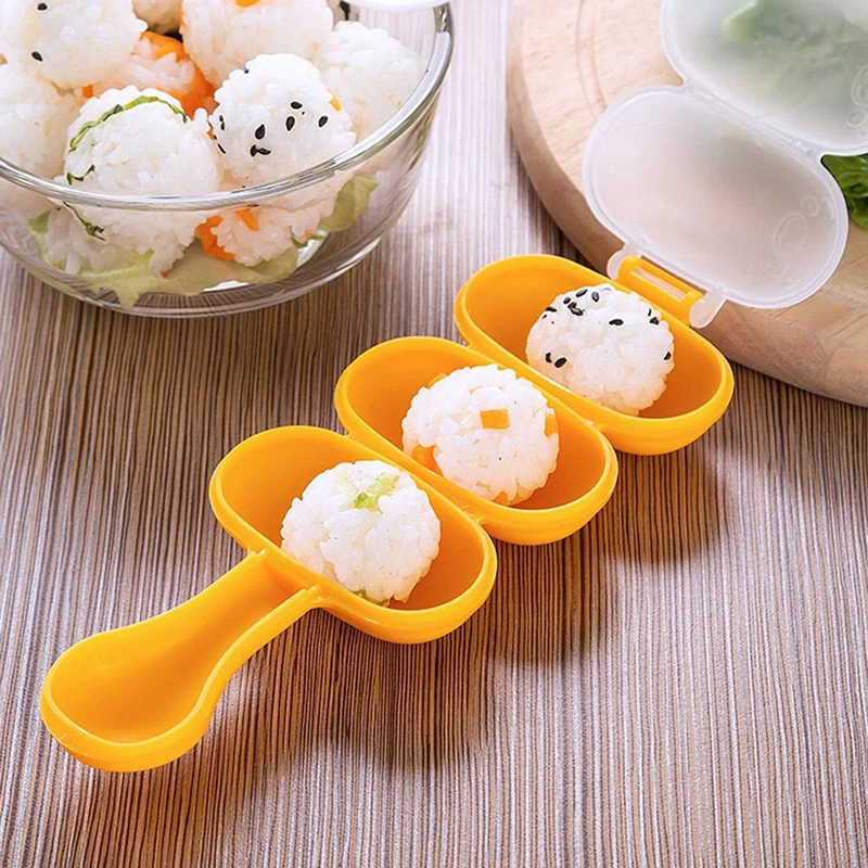 かわいいミニriceと野菜のロールモールド、肉ボールメーカー、オンギリツール、キッチンガジェット、食品グレード、pp素材、diy、1個