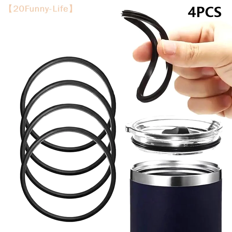 4/5Pcs Silicone Sealing O-Ring For 16oz & 20oz Travel Mug 4.5/5.2cm Vacuum Bottle Cover Thermal Cup Lid Sealing Gaskets