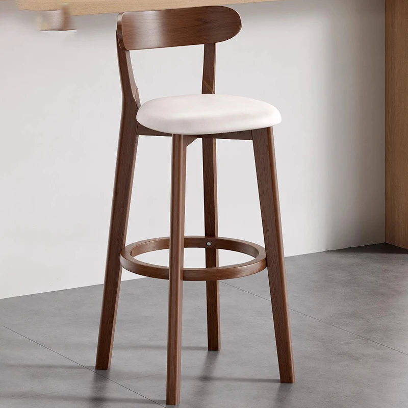 

Nordic Elegant Bar Chair Decoration Banquetas High Stool With Backrest Bar Chair Interior Taburetes Para Barra Nordic Furniture