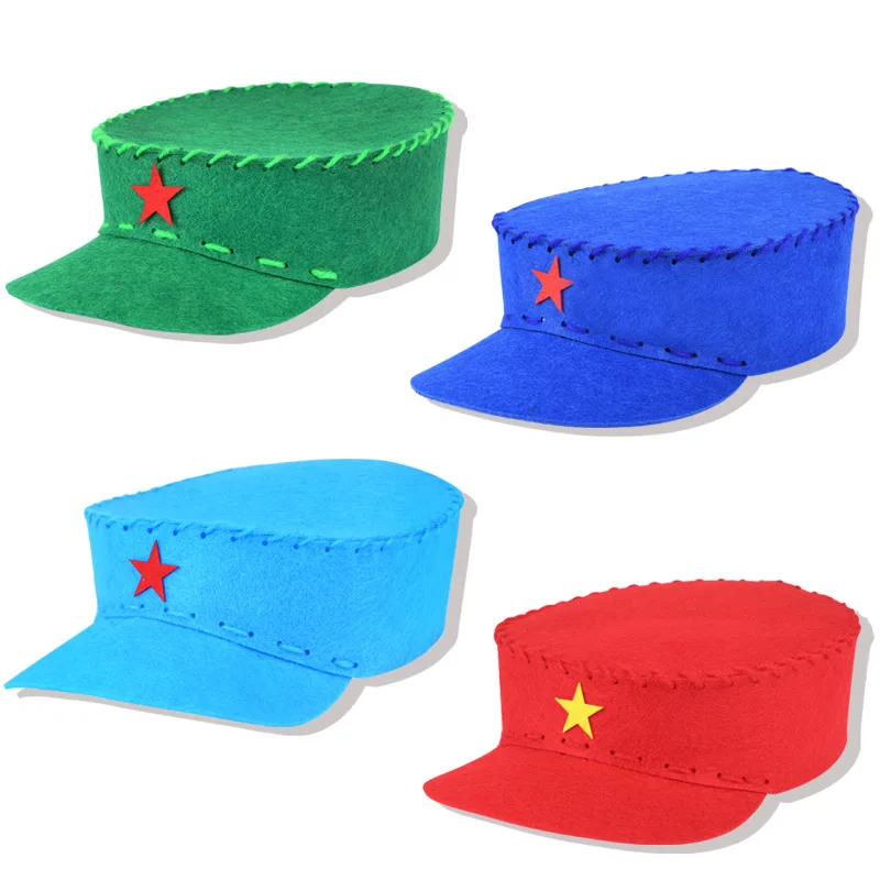 

DIY Kids Baseball Caps Creative EVA Foam Paper Weaving Hat Flowers Stars Pattern Kindergarten Art Children Sew By Yourself Craft