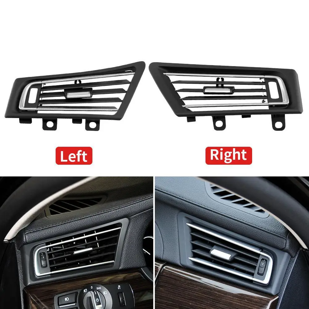 Car Central Front Rear AC Wind Air Conditioning Vent Grille Outlet Cover Panel Chrome Plate Low-end Replace For F01 F02 7Series