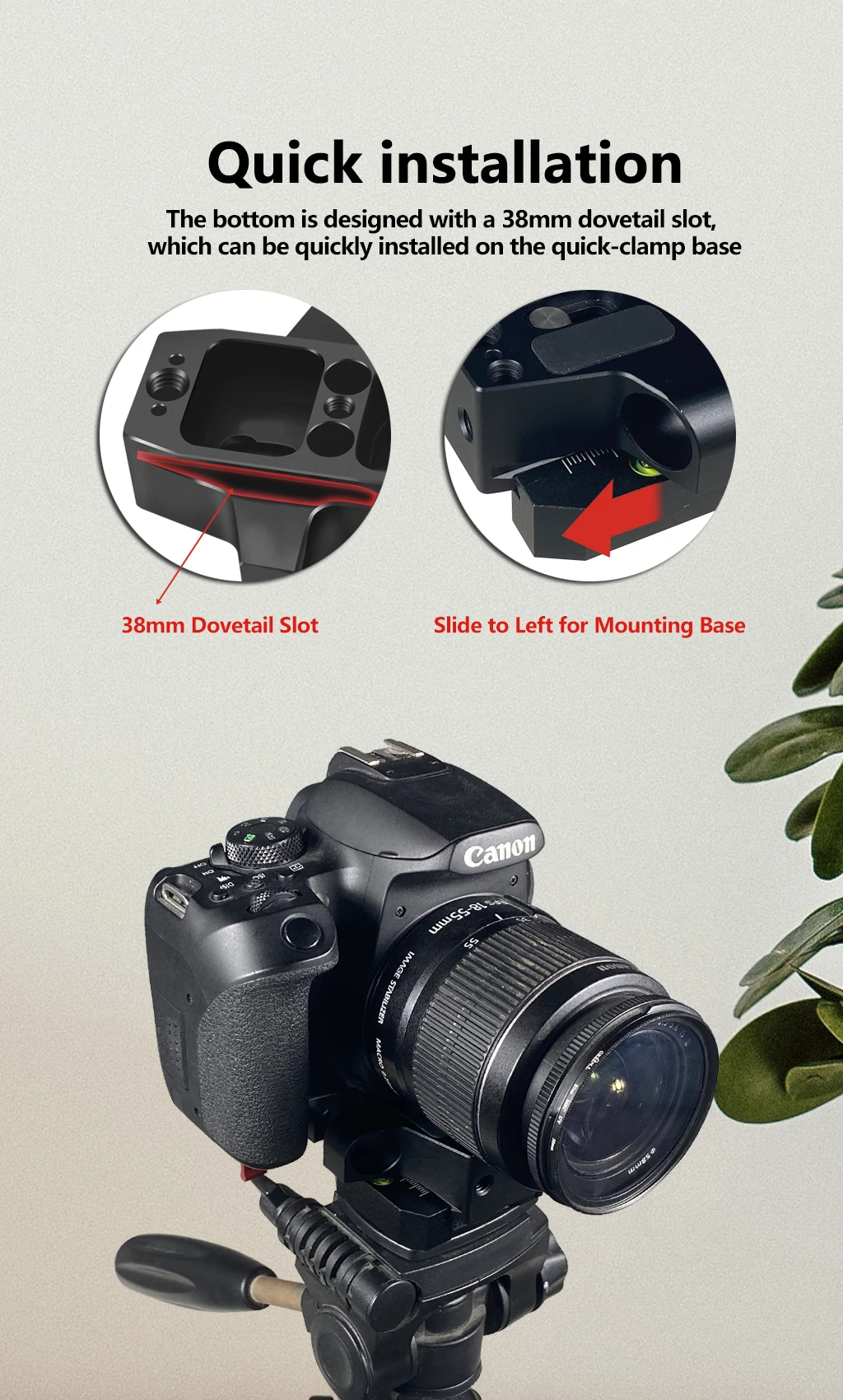 Universal Kamera Grundplatte Schulter Rig 15mm Stange Clamp Quick Release Adapter für Sony DSLR Käfig Vlog Schulter Unterstützung System – Detail 28