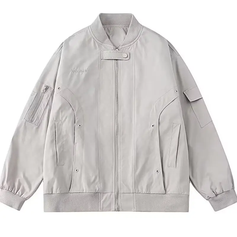 

Свободная мужская куртка 2024, весенне-осенняя уличная одежда, модная уличная одежда в стиле Харадзюку, корейская повседневная верхняя одежда, пальто