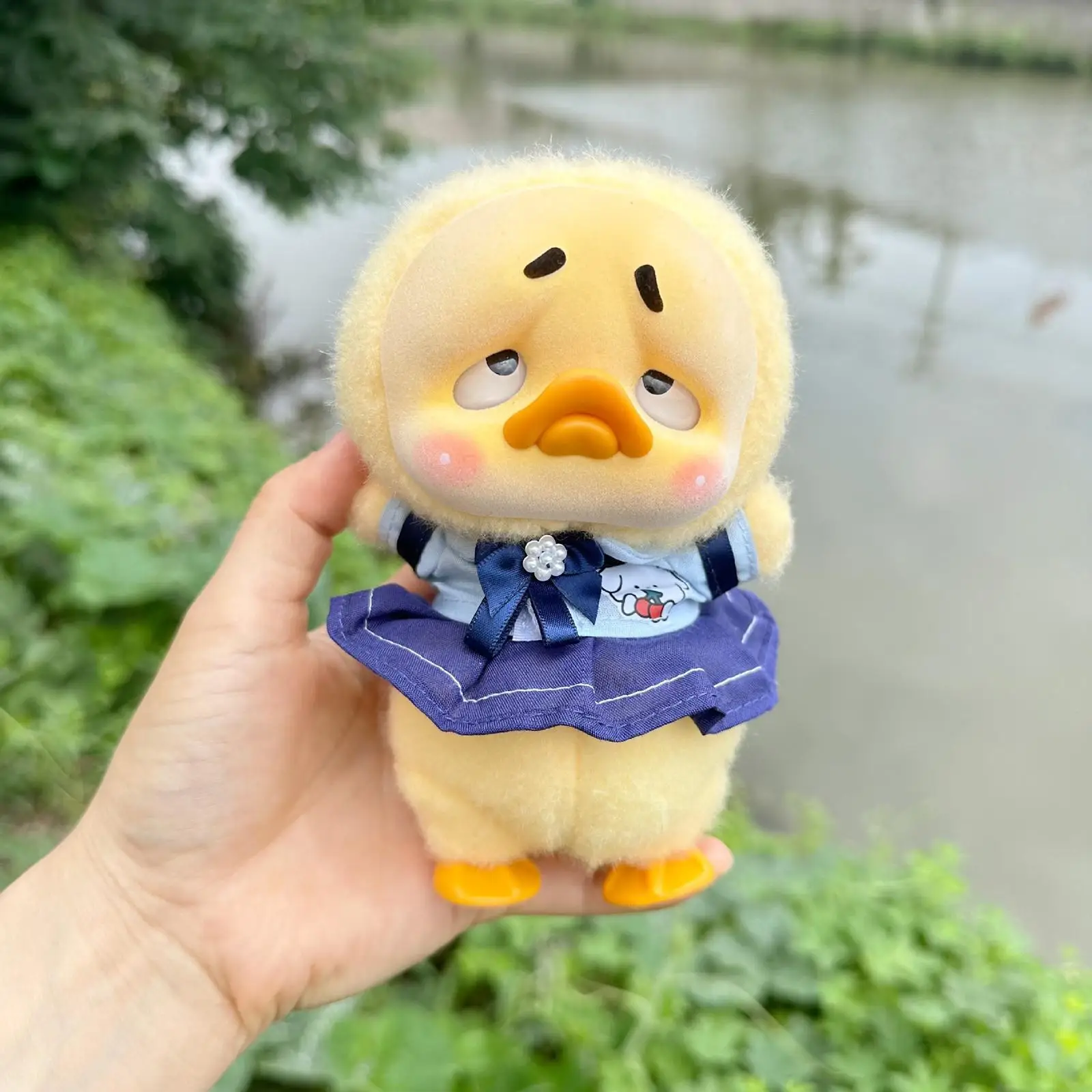 

Мягкая игрушка в виде утки, Одежда для куклы 15 см, удобное плюшевое платье, аксессуары для куклы, модная одежда для куклы, кукольный костюм с мультяшным рисунком