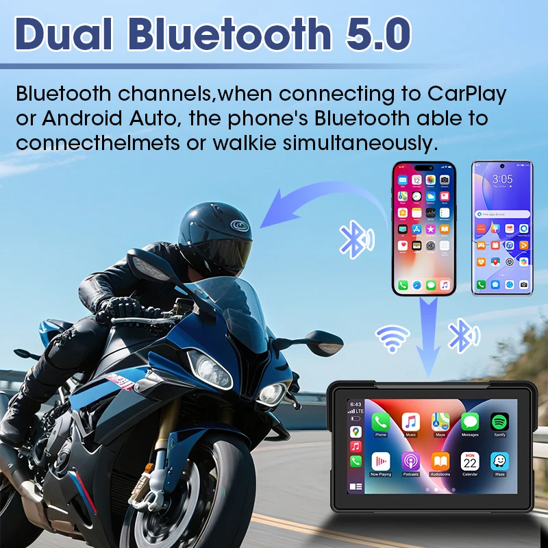 Jansite اللاسلكية CarPlay أندرويد السيارات المحمولة دراجة نارية لوحة القيادة الرقمية شاشة الملاحة الخاصة لسيارات BMW R1200GS R1250GS