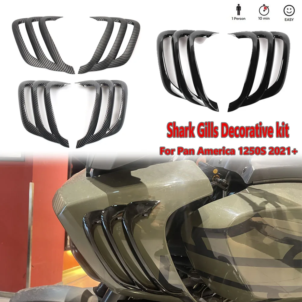 

New Motorcycle Accessory Decoration Shark Gills Decorative Side Kits For Harley PAN AMERICA 1250 S PA1250S 2021 2022 2023 2024