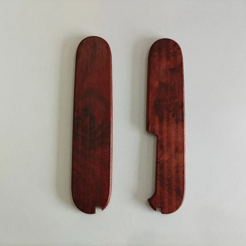 Natural Rosewood With Burl Material 2 Types Knife Handle Patches Scales For 91MM Victorinox Swiss Army Knives Make Replace Part