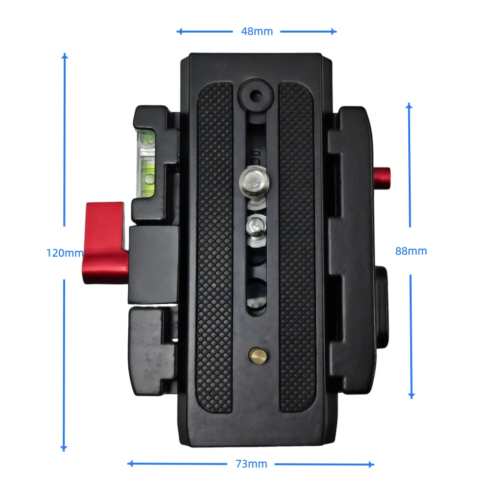 Adapter szybkozłączki do aparatu DSLR, kamery, statywu, monopodu, płyta ze stopu aluminium, mocowanie z otworami na śruby 1/4'' i 3/8'' — zdjęcie 5