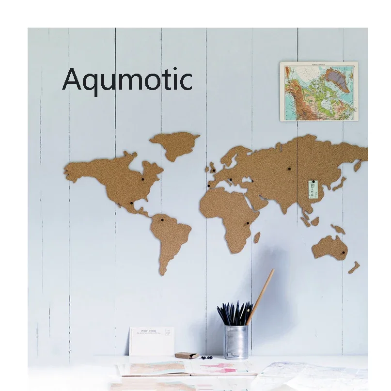 Mapa do mundo simples africano para a decoração Home, Wall Message Board, Sticker Poster, Mapa Mundi, 1Set