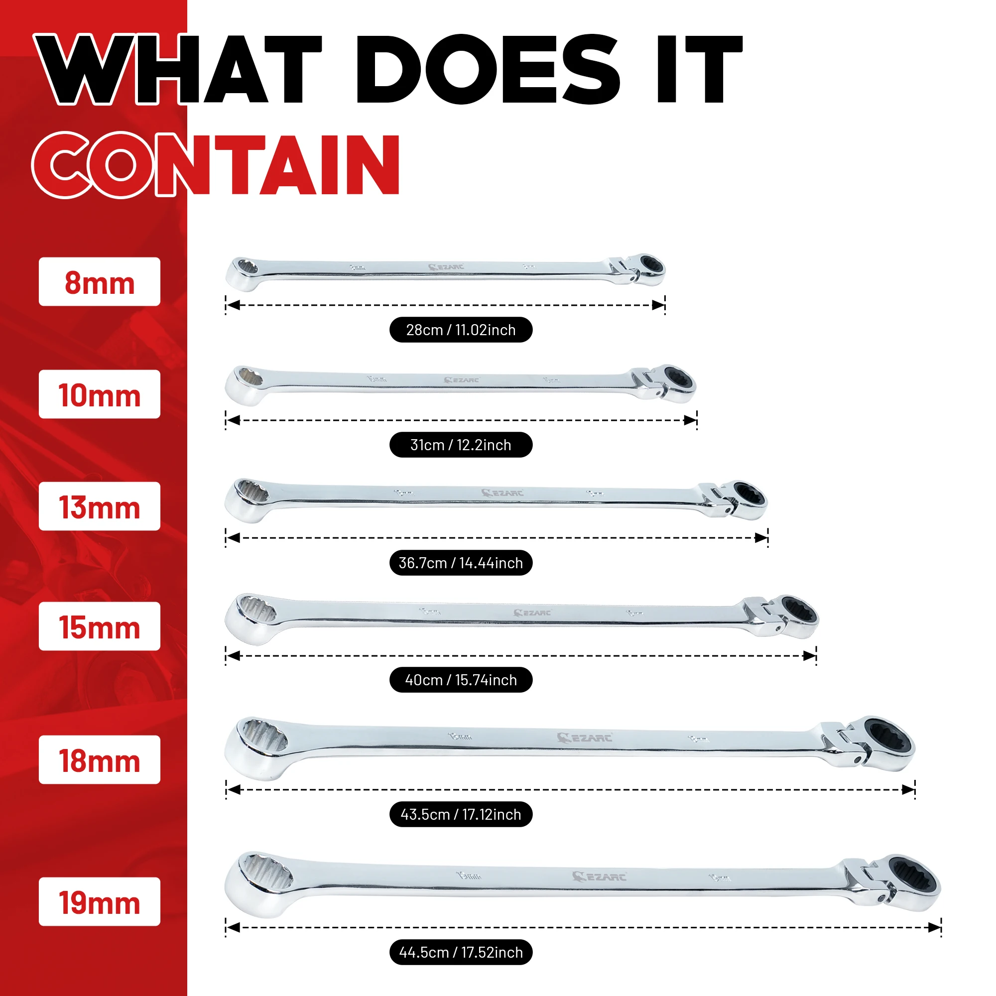 Рисунок 2 - Набор регулируемых ключей с трещоткой EZARC